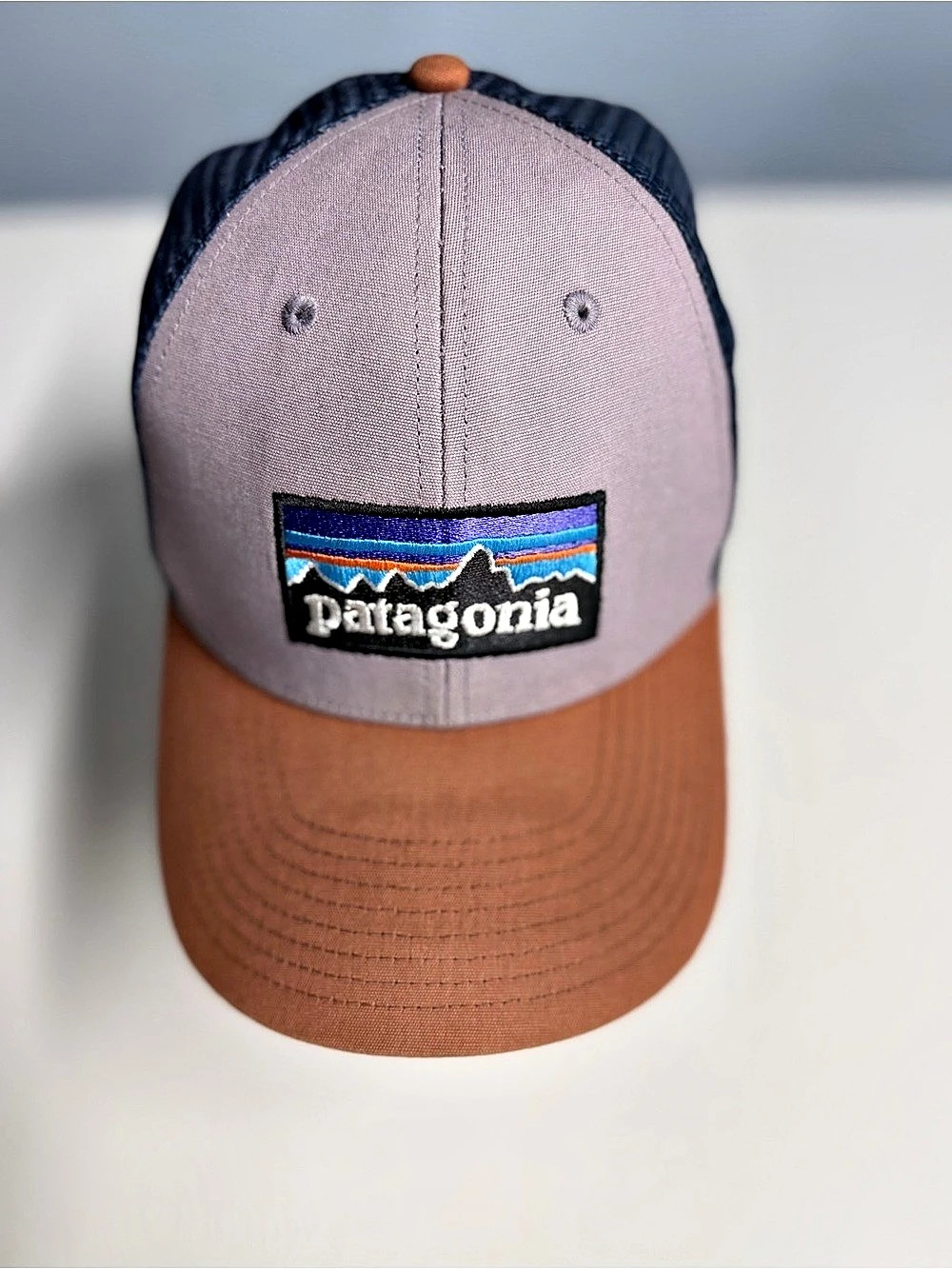 Patagonia P-6 Logo Trucker Hat Brown & Purple